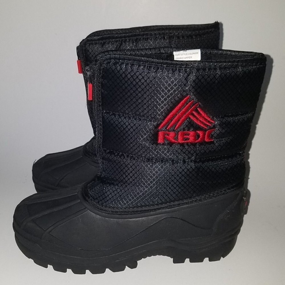 RBX Black Red Snow Boots Winter Rain Child Youth 3M NO LINERS AS IS